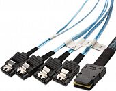 Кабель SuperMicro Cable internal miniSAS to 4 SATA 12G, 75/75/90/90cm w/75cm SB, S. 30AWG,RoHS/REACH