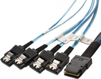 Кабель SuperMicro Cable internal miniSAS to 4 SATA 12G, 75/75/90/90cm w/75cm SB, S. 30AWG,RoHS/REACH, купить в Краснодаре