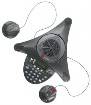 Терминал аудиоконференцсвязи SoundStation2 (analog) conference phone with display. Non-expandable. Includes 220V-240V AC power/telco module, power cor, купить в Краснодаре