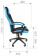 Офисное кресло Chairman game 26 Россия черн.голубой, купить в Краснодаре